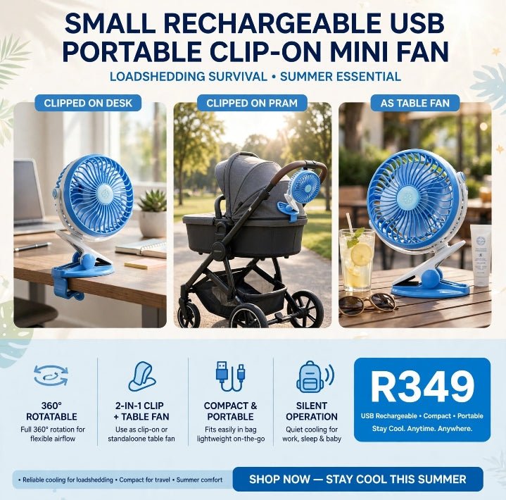 360° Clip-On Mini Fan